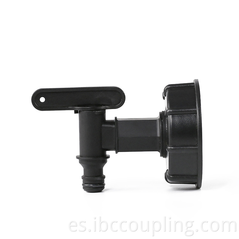 Adaptador de grifo de plástico de 2 pulgadas para la válvula IBC